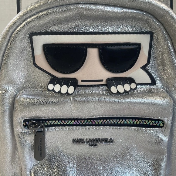 Karl Lagerfeld Silver Mini Backpack - Picture 5 of 13